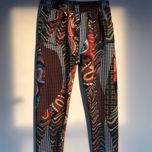 Mid rise patterened skinny pant legging